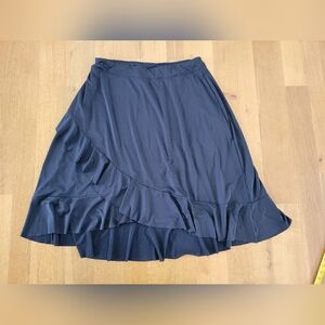 Womens Size 1x Skirt -  Lands End ruffle hem mid swim cover up skirt